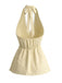 Tops Dos Nu Dentelle-Trim Jacquard Années 1970 3