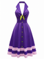 [Prévente] Robe de cosplay violette inspirée de Daphné encolure dos nu années 50