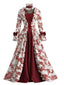 Robe de Bal Corset Floral Rococo Rouge Années 1930
