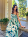 [Prévente] Robe bleu clair sans bretelles décolleté cœur ombrelle années 50