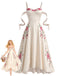 [Prévente] Robe Blanc 3D-Floral Satin Hollow Slip Années 1940