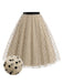 [Prévente] Skirt Beige à Pois Tulle Évasé Années 1950