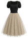 [Prévente] Ensemble Manches Bouffantes Ribbed Bodysuit & à Pois Tulle Années 1950 2