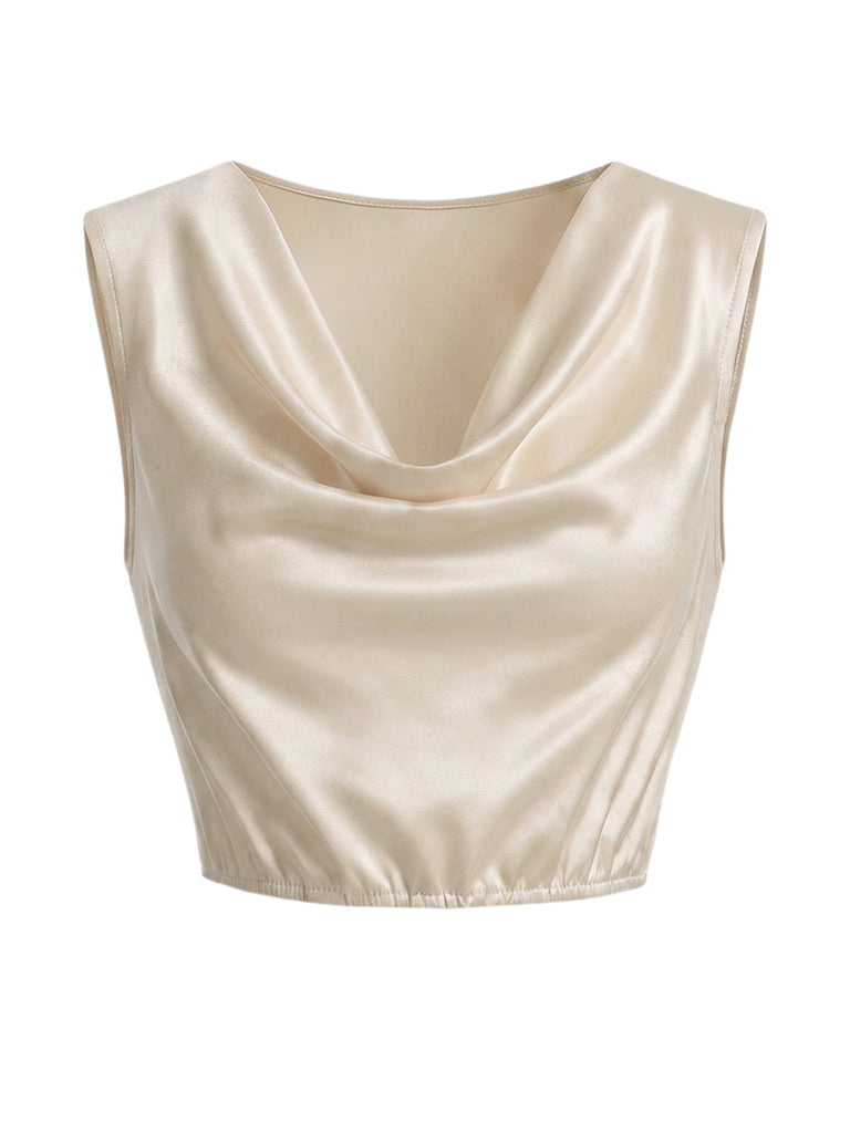 [Prévente] 3PCS Dentelle Satin Drapé Col Taille Champagne Années 1920 6