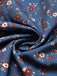 [Prévente] [Grande Taille] Robe Floral Boutonné Portefeuille Mi-Longue Devant Bleu Foncé Années 1940 6