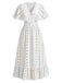 [Prévente] Robe Floral Col V Dentelle Cape Années 1940 2