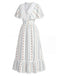 [Prévente] Robe Floral Col V Dentelle Cape Années 1940 3