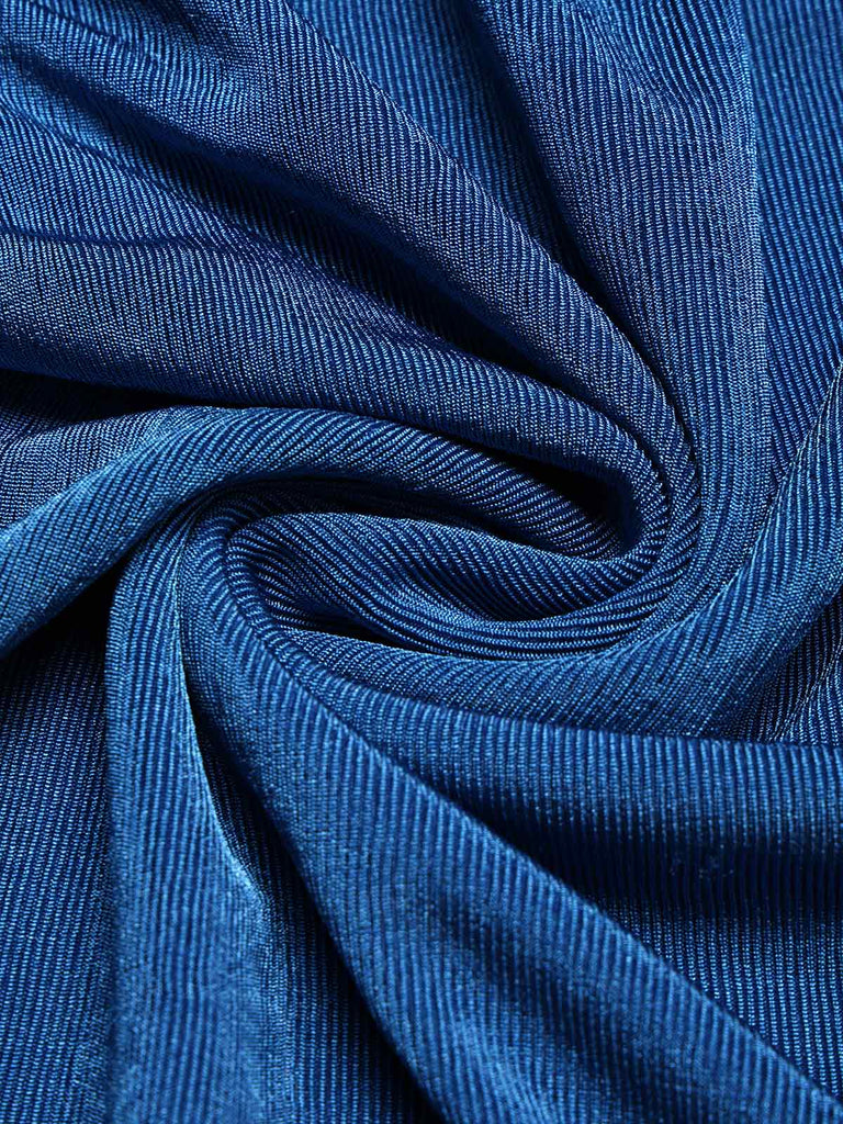 [Prévente] Combinaison Bleue Jambes Larges Dos-Nu Dentelle Ceinturée Années 1980 7