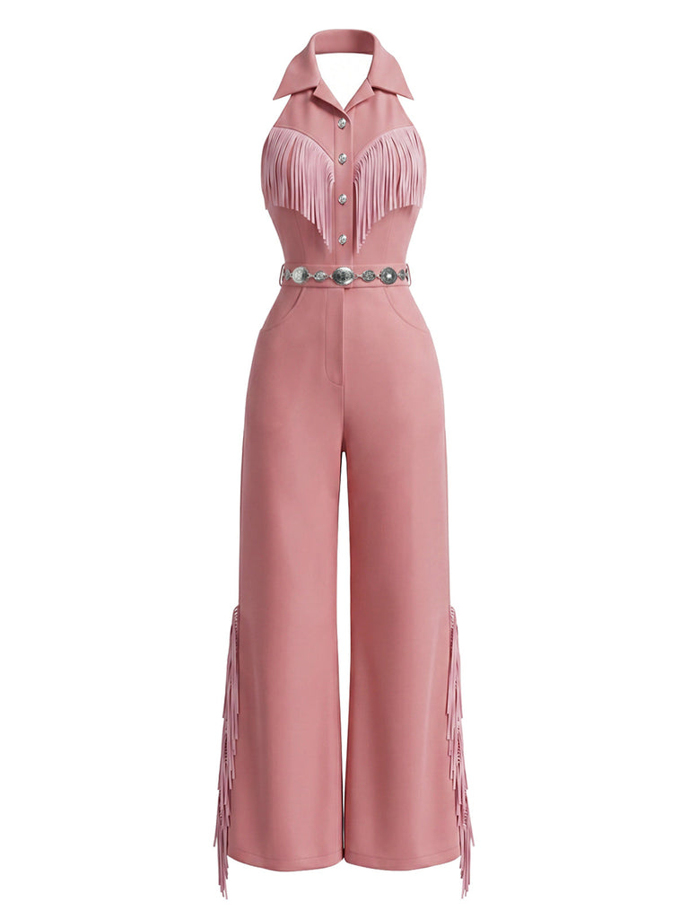 [Pre-Sale] Dark Pink 1970s Vintage Classic Jumpsuit 2