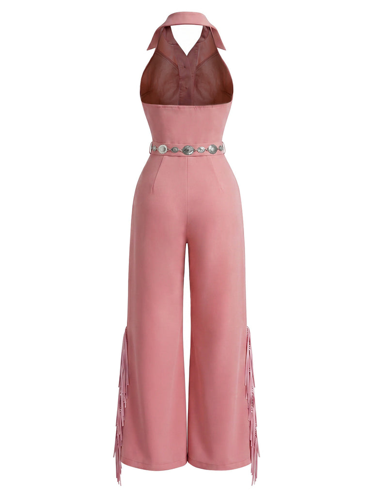 [Pre-Sale] Dark Pink 1970s Vintage Classic Jumpsuit 4
