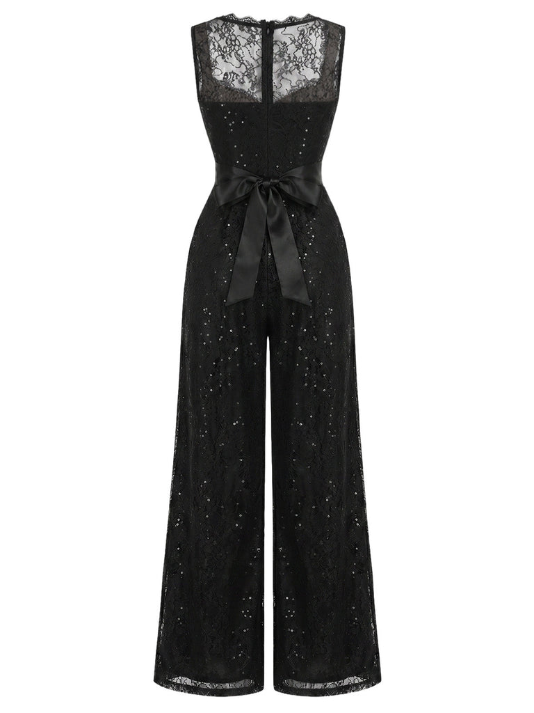[Pre-Sale] Black 1960s Lace Vintage Classic Jumpsuit 4