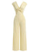 [Prévente] Combinaison Doré Col V Torsadé Jambes Larges Tricot Années 1970 2