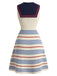 [Prévente] Robe Crème Col Marin Rayé Tricot Années 1970 4