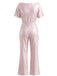 Combinaison Holographique Épaules Ajourées Ceinturé Jambes Larges Années 1970 3
