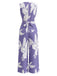 Combinaison sans Manches Imprimé Floral Violette Années 30