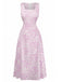 Robe Col Carré Sans Manches Petites Fleurs Bleues Années 1940