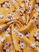Robe Floral Halter Petites Fleurs Froncé Taille Jaune Années 1950 7