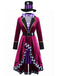 Set Costume Chapelier Fou Halloween à Manches Longues avec Ceinture Années 1960
