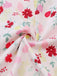 Robe Floral Halter Évasé Mi-Longue Nœud Blanc & Rose Années 1950 6