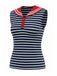 [Prévente] Tops Rouge & Bleu & Blanc Rayé Col Marin Sans Manches Années 1950 3