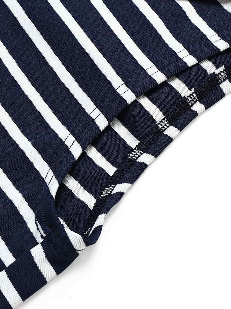 [Prévente] Tops Rouge & Bleu & Blanc Rayé Col Marin Sans Manches Années 1950 6