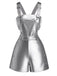 [Prévente] 2PCS Pantalon Argenté Metallic Star Overall et Tube Top Années 1980