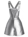 [Prévente] 2PCS Pantalon Argenté Metallic Star Overall et Tube Top Années 1980
