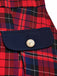 [Prévente] Robe à carreaux tartan, col carré, nœud et double boutonnage Années 1950 - 5
