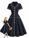 [Pre-Sale] Deep Blue 1950s Vintage Classic Dress