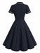 [Pre-Sale] Deep Blue 1950s Vintage Classic Dress 3