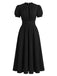Robe Dentelle Trim Manches Bouffantes Maxi Années 1920 4