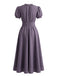 Robe Dentelle Trim Manches Bouffantes Maxi Années 1920 7