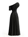 Robe Drapée Asymétrique Une Épaule Années 70