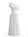 Robe Drapée Asymétrique Une Épaule Années 70