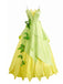 Robe Costume Princesse Fée à Feuilles Dégradées Vert Années 1930