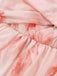 Robe Floral Portefeuille Longue Croisé V Col Rose Années 1950 4