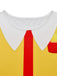 Robe Cosplay Clown à Poches Frites Jaune Années 1970
