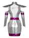 Ensemble costume futuriste métallisé argenté Années 1960
