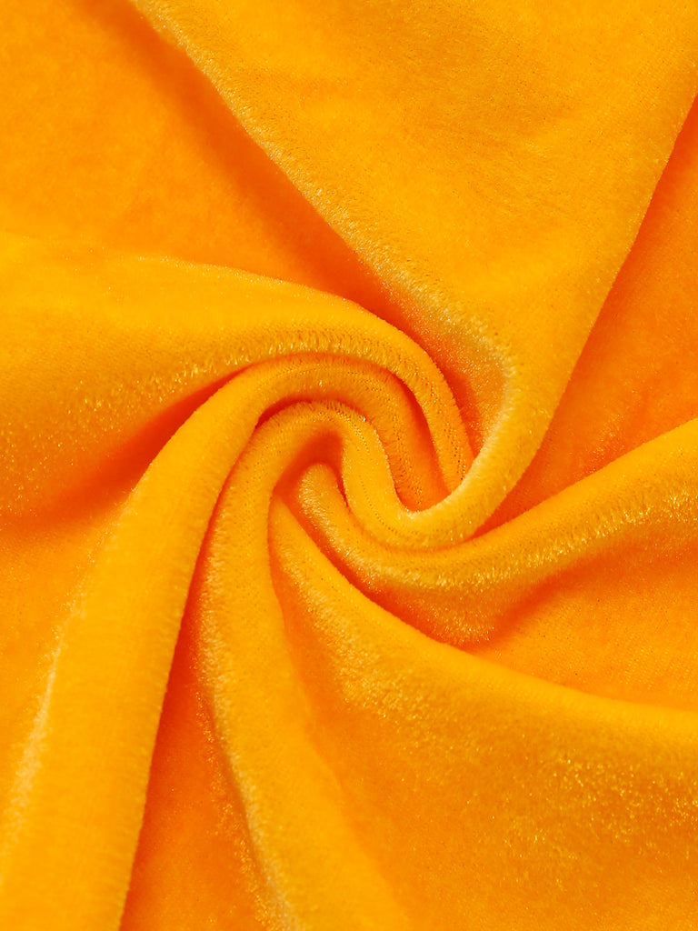 Robe de princesse de cosplay bleue et jaune à manches bouffantes années 1960