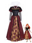 Robe de costume d'Halloween Reine de Cœur col montant années 1970