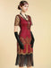 1920s V Neck Sequin Vintage Dress 13