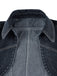 Veste Deep Bleu Revers Denim Cropped Jacket Années 1950