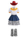 3PCS Set Costume Cowgirl Western Années 1950
