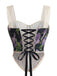 Floral Dentelle Bordure Corset Bustier Bretelles Années 1960 2