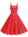 Robe Bretelles Spaghetti à Pois Évasé Années 1950 9