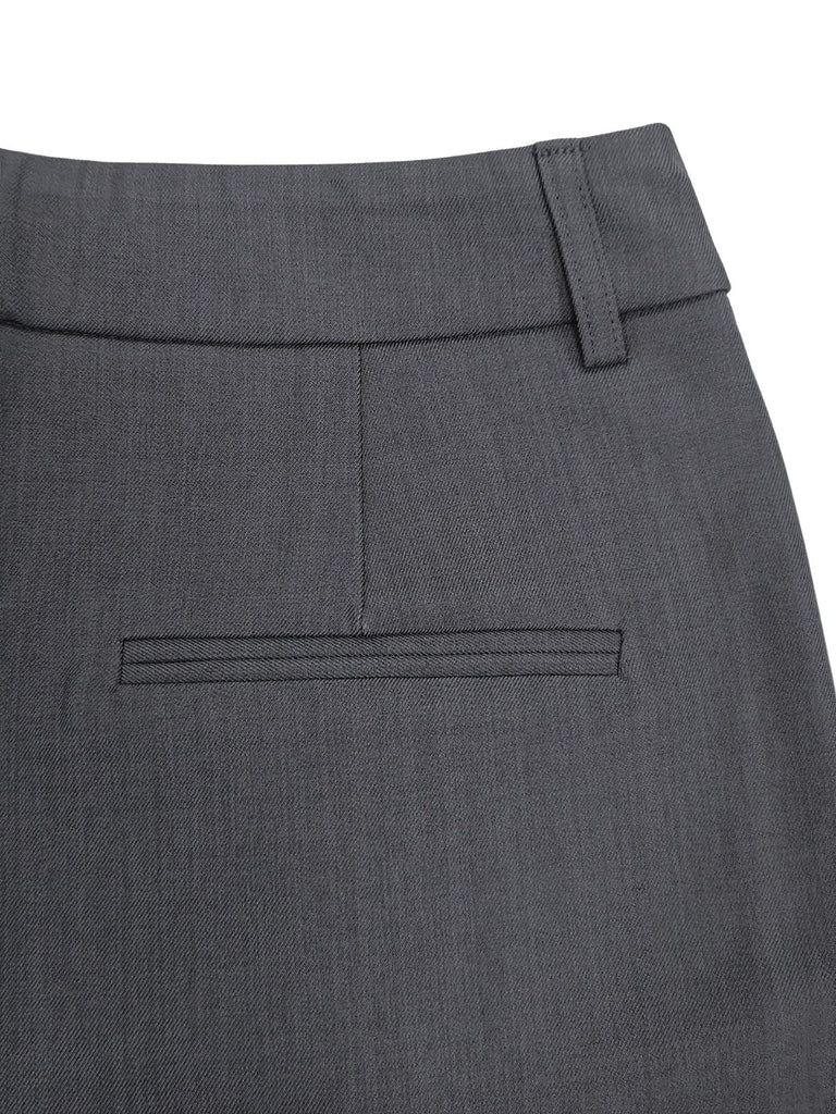 Combinaison Taille Haute Jambes Larges Plissé Gris Années 1960 10
