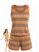 2PCS 2PCS Tricot Chevron Débardeur Années 1960