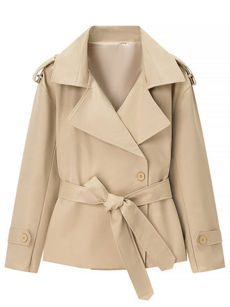 Veste Ceinturé Large Revers Trench Années 1960 2