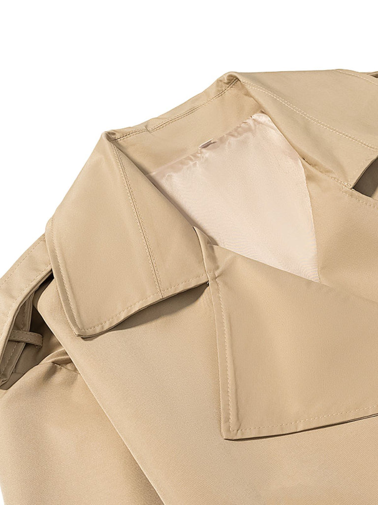 Veste Ceinturé Large Revers Trench Années 1960 4