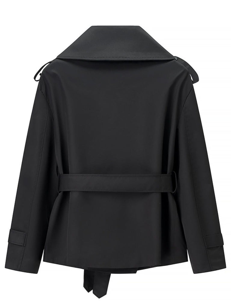 Veste Ceinturé Large Revers Trench Années 1960 11